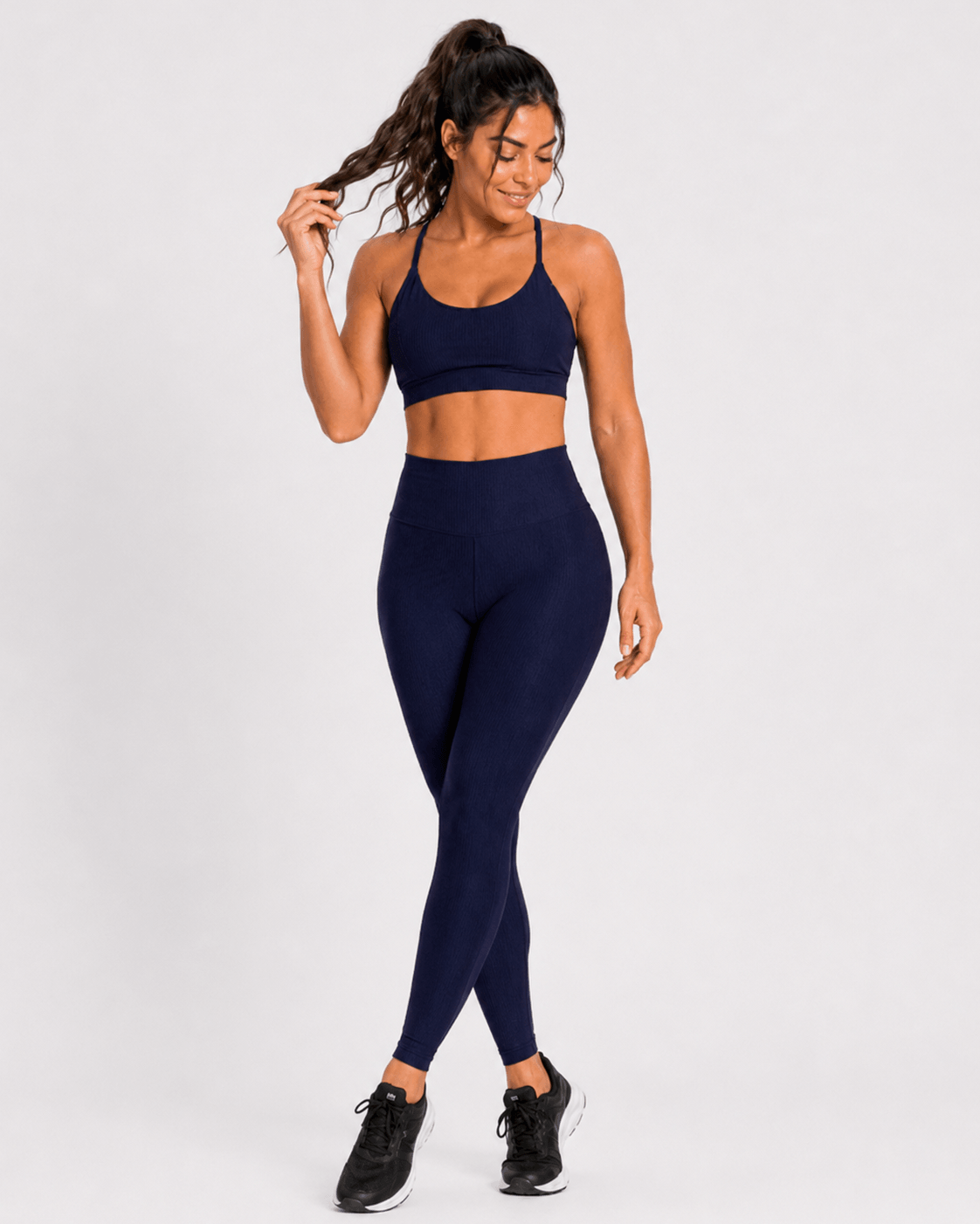 Top Alcinha Com Calça Canelada